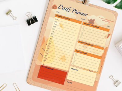 Golden Leaves Weekly & Daily Planner